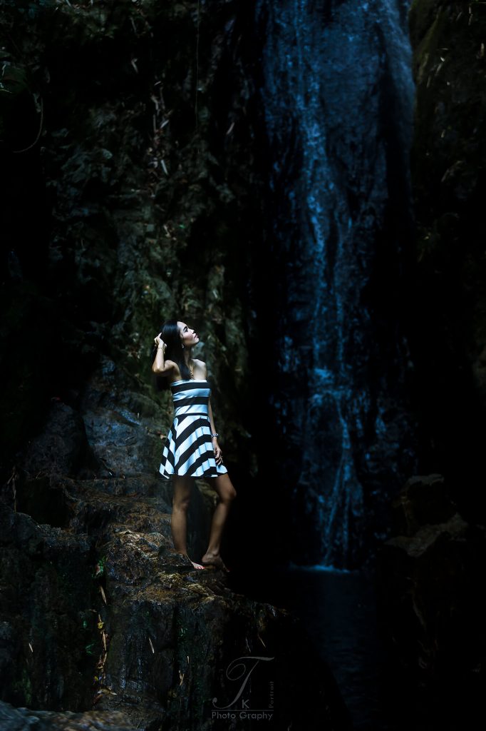 portrait at waterfall 