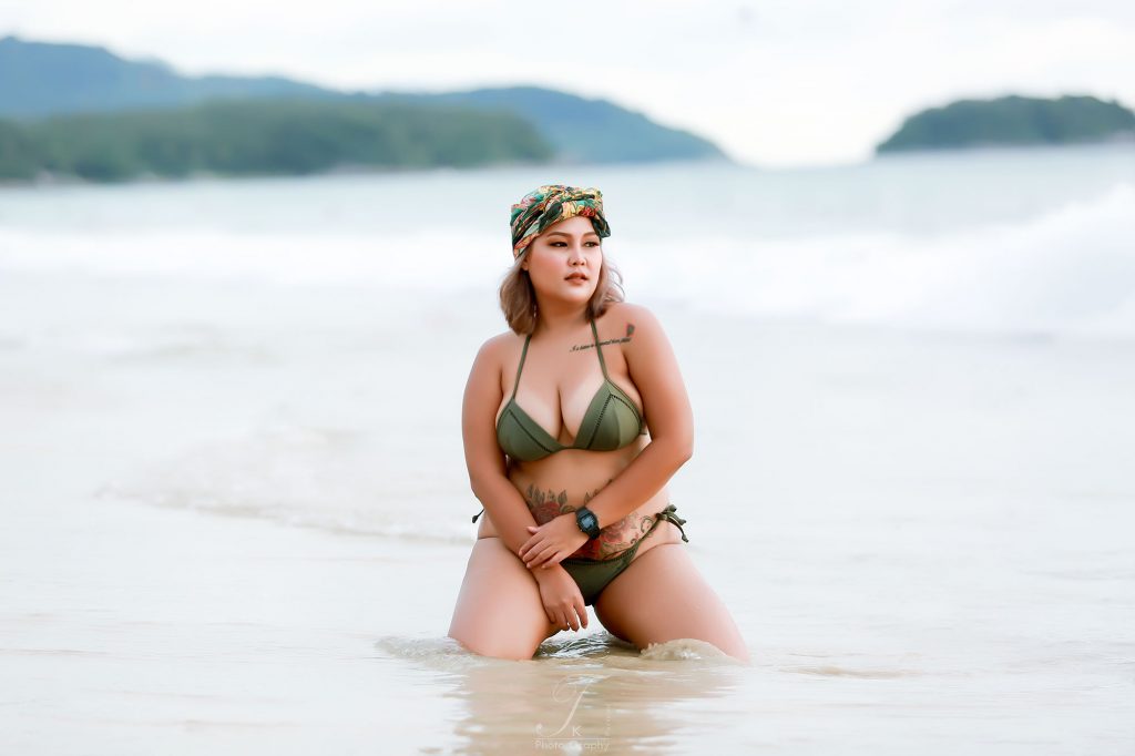 portrait bikini sexy on the beach