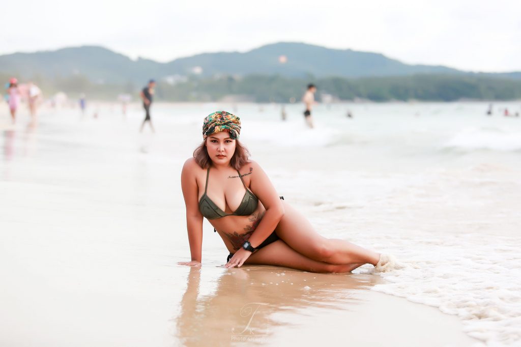 portrait bikini sexy on the beach