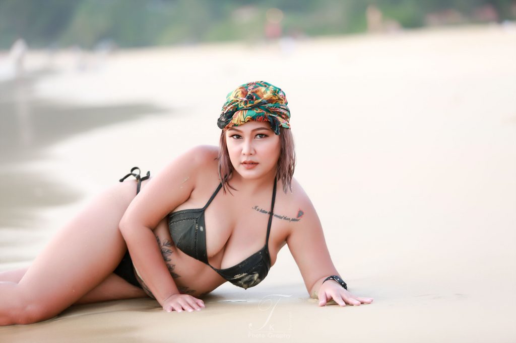 portrait bikini sexy on the beach