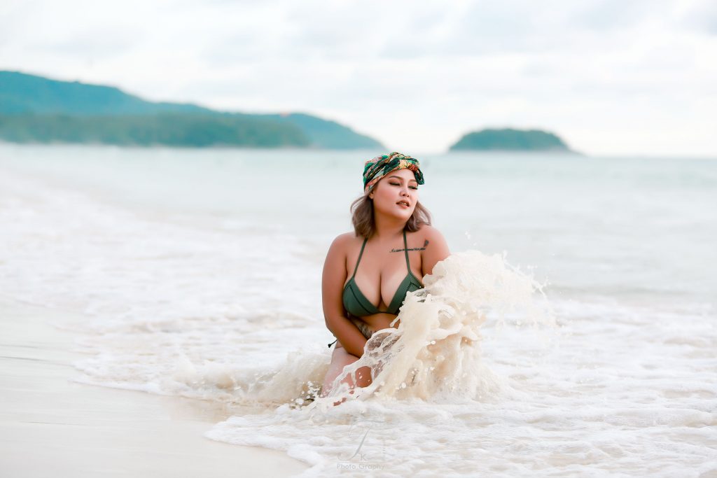 portrait bikini sexy on the beach