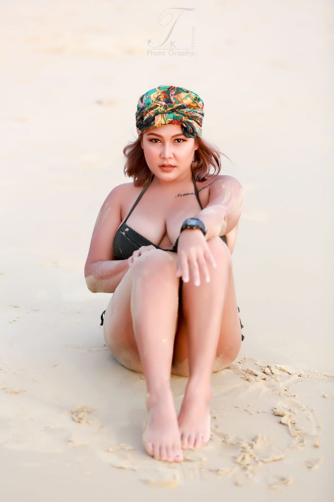 portrait bikini sexy on the beach