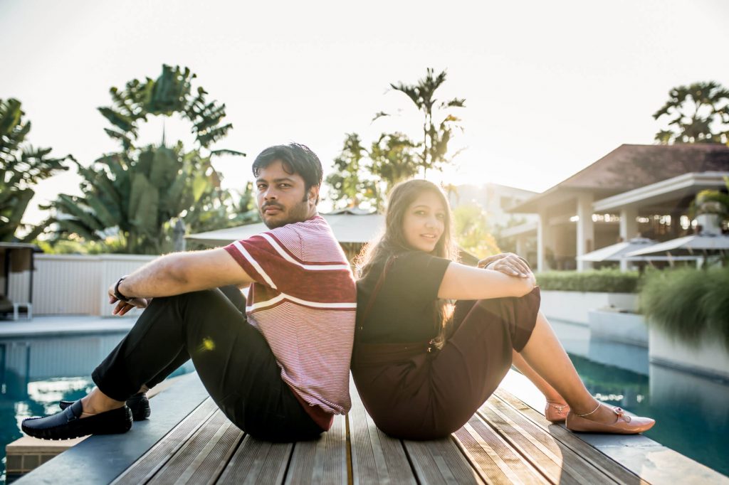 Couple sweet at naiyang beach